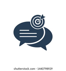Effective negotiations online. Vector icon, white background.