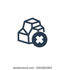 Effective No Coal Policy vector icon illustration