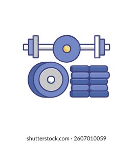 Effective Olympic Lifting Gear for Professional Training. Design of Fitness and Gym Icons.