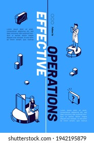 Effective operation isometric web banner, layout