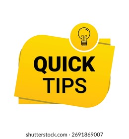 Dicas rápidas eficazes e pacote de vetor de instruções