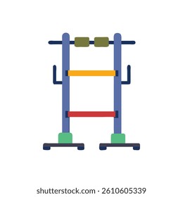 Effective Resistance Training Tower for Full-Body Fitness. Design of Fitness and Gym Icons.