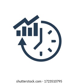 Effective resource management. Vector icon isolated on white background.