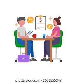 Effective Salary Negotiation Techniques Guide Vector Illustration