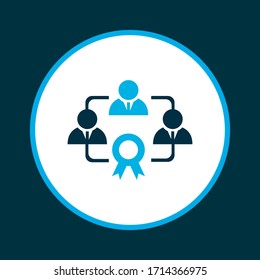 Effective teamwork icon colored symbol. Premium quality isolated partnership element in trendy style.