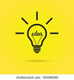 Effective thinking concept – bulb icon with innovation idea. Vector.