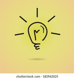 Effective thinking concept -Ã?Â??Ã?Â?? bulb icon with innovation idea