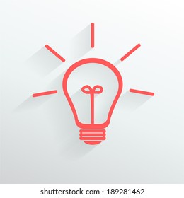 Effective thinking concept -Ã?Â??Ã?Â?? bulb icon