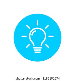 Effective thinking concept solution bulb icon with innovation idea. Solution isolated symbol.