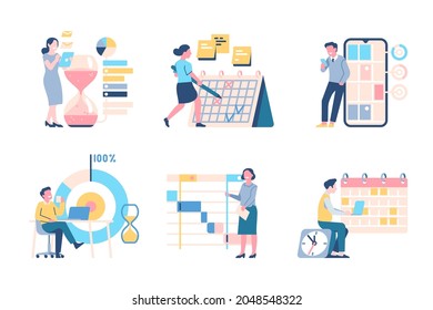 Effective time management. Office people work