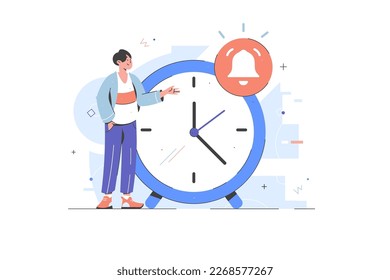 Effective time management with planning tasks schedule, finish work and assignments on time or work efficiently with high productivity concept, smart business isolated vector 