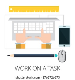 Effective time management, save time, teamwork, planning training activities, organization, working time. Flat vector illustration.