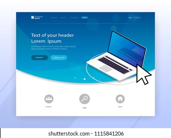 	
Effective website template design. Modern flat design vector illustration concept of web page design for website and mobile website development. Easy to edit and customize.