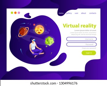 
Effective website template design. Modern isometric virtual reality vector illustration design for web page and mobile site development. Landing virtual reality. Easy to edit and customize.