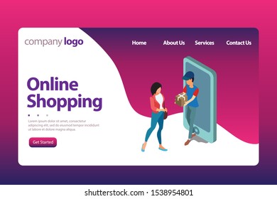 Effective website template design. Modern flat design vector illustration concept of web page design for website and mobile website development. Easy to edit and customize.