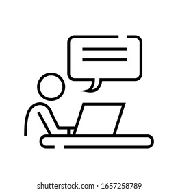 Effective worker line icon, concept sign, outline vector illustration, linear symbol.