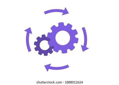 Effective workflow organization icon. Vector illustration on white isolated background.
