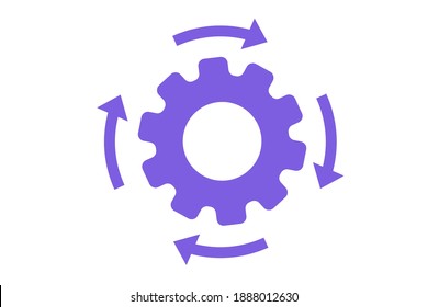 Effective workflow organization icon. Vector illustration on white isolated background.