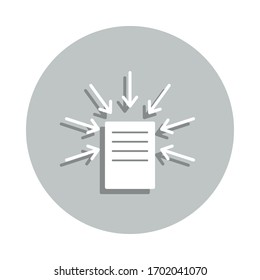 effectiveness of advertising, arrow badge icon. Simple glyph, flat vector of Business icons for ui and ux, website or mobile application