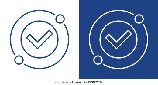 Colección de estilo de icono azul y blanco