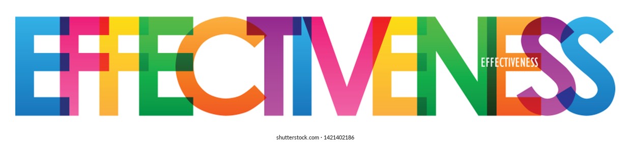 EFFECTIVENESS colorful vector typography banner