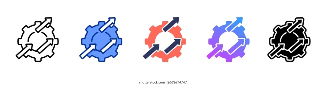 Effectiveness icon sheet multiple style collection