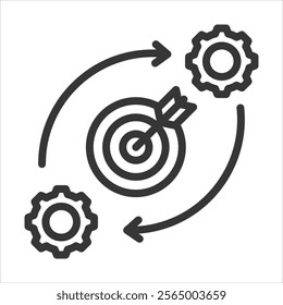 Effectiveness Outline Icon Vector Illustration