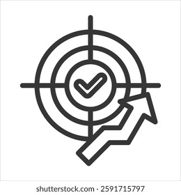 Effectiveness Outline Icon Vector Illustration