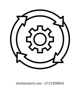 Effectivity Outline Icon Vector Illustration