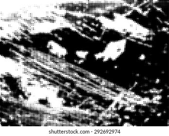 Effects. Ink Print Distress Background . Halftone Dots Grunge Texture .