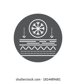 Effects on the skin of the cold glyph black icon. Frostbite of the skin. Skin care. Sign for web page, mobile app, button, logo. Vector isolated element.