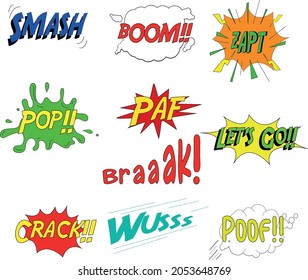 effects that can be used as material in comics or videos, or photo editors.