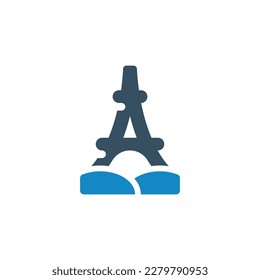 effel tower icon vector illustration