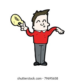 effeminate cartoon man with teacup
