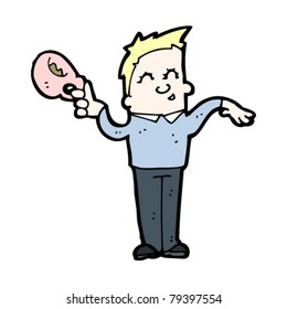 effeminate man with teacup cartoon