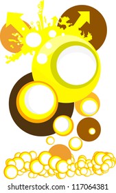 effervescent bubbles, illustration sizzling bubbles