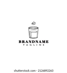 caricatura de diseño de icono de logotipo efervescente ilustración vectorial moderna
