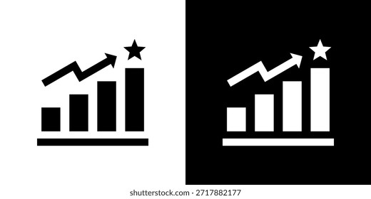 Icono de eficacia relleno en blanco y negro.