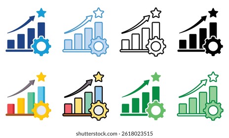 Efficacy icon set multiple style collection. 