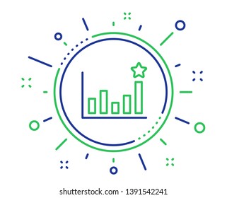 Efficacy line icon. Business chart sign. Analysis graph symbol. Quality design elements. Technology efficacy button. Editable stroke. Vector