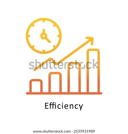 Efficience Vector Outline Gradiant Design icon. Work In Progress Symbol on White background EPS 10 File