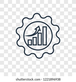 Efficiency concept vector linear icon isolated on transparent background, Efficiency concept transparency concept in outline style