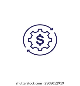 eficiencia Optimización de costes e icono relacionado con la eficiencia del negocio, aislado en segundo plano la mejor opción para su proyecto impresionante