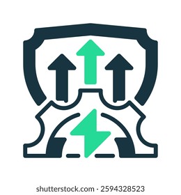 Efficiency Dual Tone line icon. Universal creative premium symbol. Vector sign icon logo template. Vector illustration