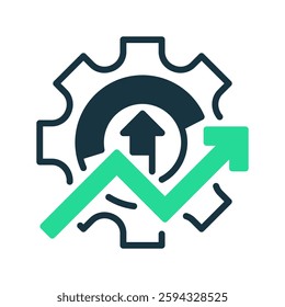 Efficiency Dual Tone line icon. Universal creative premium symbol. Vector sign icon logo template. Vector illustration
