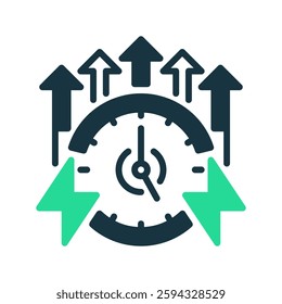 Efficiency Dual Tone line icon. Universal creative premium symbol. Vector sign icon logo template. Vector illustration