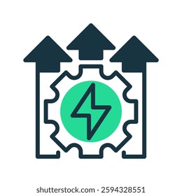 Efficiency Dual Tone line icon. Universal creative premium symbol. Vector sign icon logo template. Vector illustration