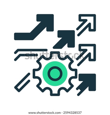 Efficiency Dual Tone line icon. Universal creative premium symbol. Vector sign icon logo template. Vector illustration