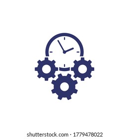 efficiency, efficient process icon on white