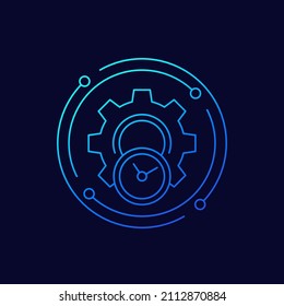 efficiency and efficient production line vector icon